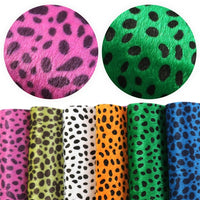 Leopard Print Furry Light Faux Leather Full Sheet Pack of 6
