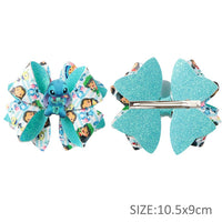 Pre Cut Lilo & Blue Alien Faux Leather Bow