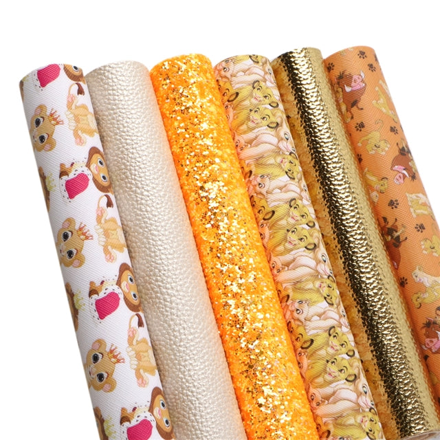 Lion Mixed Faux Leather Full Sheet Pack of 6