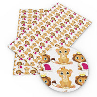 Lion Babies Faux Leather Sheet

