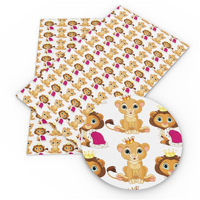 Lion Babies Faux Leather Sheet