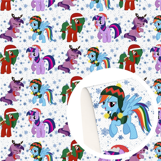 Christmas My Little Pony Faux Leather Sheet