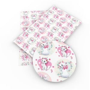 White Cat Faux Leather Sheet