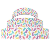 Easter Mellow Pastel Bunnies 7/8" Ribbon