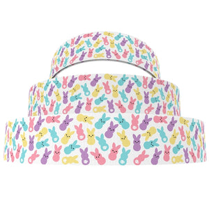Easter Mellow Pastel Bunnies 7/8" Ribbon