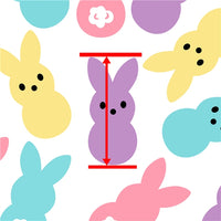 Easter Mellow Pastel Bunnies Faux Leather Sheet
