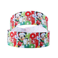 Christmas Mickey Ho Ho Ho 1" Ribbon