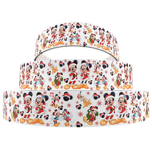 Christmas Mickey & Minnie Fun 7/8" Ribbon