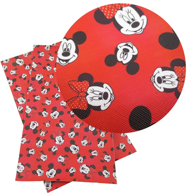 Mouse on Red Faux Leather Sheet #8