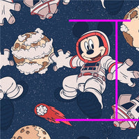 Mickey In Space Faux Leather Sheet