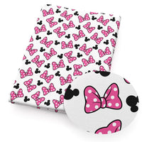 Mouse Bows on White Faux Leather Sheet #15