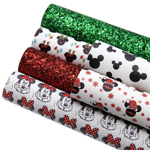 Mouse Mouse Christmas Faux Leather Full Sheet Pack of 6
