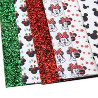 Mouse Mouse Christmas Faux Leather Full Sheet Pack of 6
