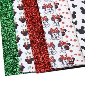 Mouse Mouse Christmas Faux Leather Full Sheet Pack of 6