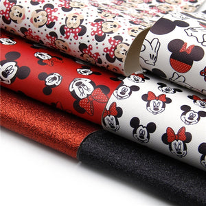 Mouse Red Faux Leather Full Sheet Pack of 6