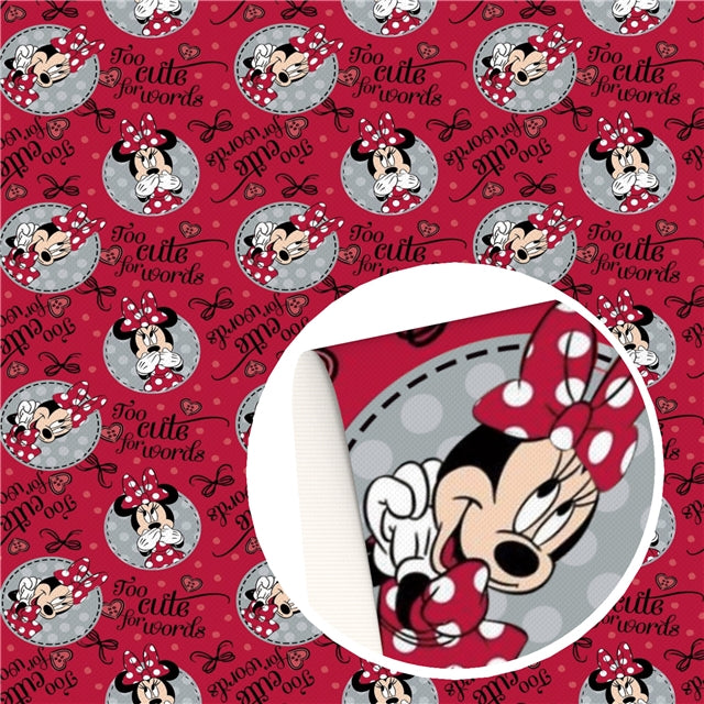 Minnie Too Cute Faux Leather Sheet