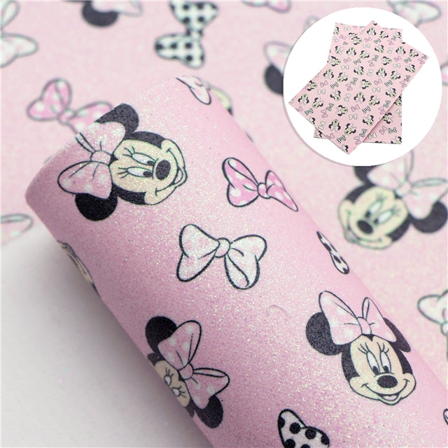 Mouse & Bows Fine Glitter Faux Leather Sheet