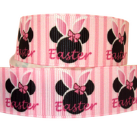 Easter Mouse on Pink 1" Ribbon