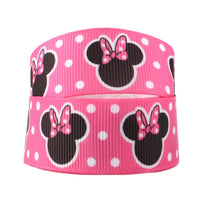 Mouse on Pink 7/8" Ribbon