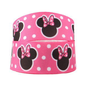 Mouse on Pink 7/8" Ribbon