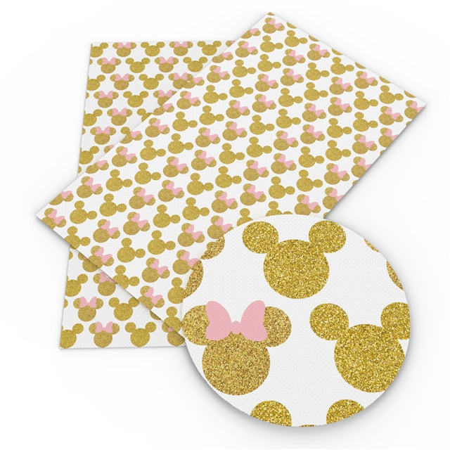 Mouse Gold Shadow Faux Leather Sheet #3