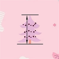 Christmas Patterned Trees on Pink Faux Leather Sheet
