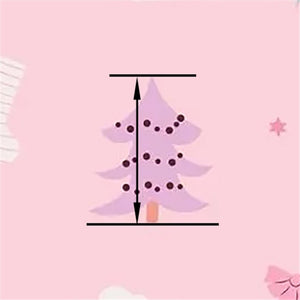 Christmas Patterned Trees on Pink Faux Leather Sheet