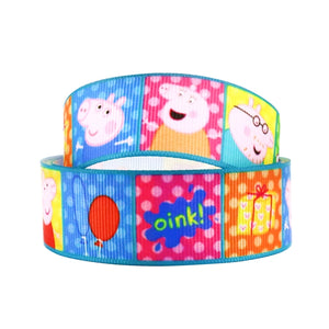 Peppa Family Patches 1" Ribbon