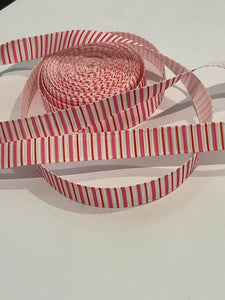 Stripe Pink 3/8" Ribbon - 5 Yards