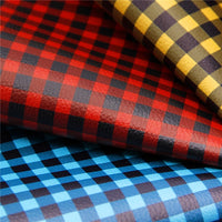 Plaid Pattern Faux Leather Full Sheet Pack of 7
