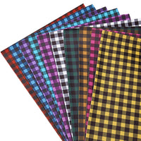 Plaid Pattern Faux Leather Full Sheet Pack of 7