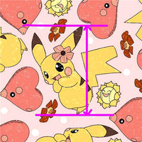 Pokemon Pikachu Love Faux Leather Sheet
