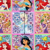 Princesses On Tiles Faux Leather Sheet