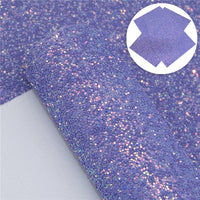 Chunky AB Confetti Glitter Faux Leather Sheet