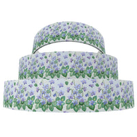 Floral Purple Droplets 7/8" Ribbon