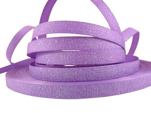 Glitter Purple 3/8" Ribbon - 5 Yards