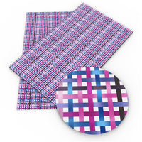 Purples Gingham Faux Leather Sheet