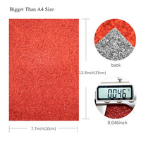 Red Fine with Silver Fine Glitter Double Sided Sheet
