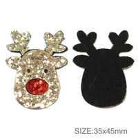 Reindeer Gold Glitter Embellishment
