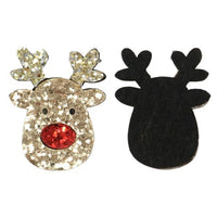 Reindeer Gold Glitter Embellishment
