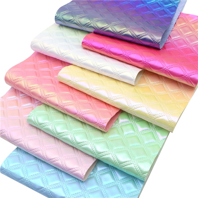 Rhombus Faux Leather Full Sheet Pack of 8 | Dancing In Ribbon