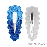Fine Glitter Covered Snap Clips
