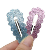 Fine Glitter Covered Snap Clips
