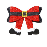 Santa's Legs Glitter Bow
