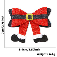 Santa's Legs Glitter Bow
