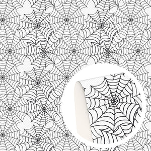 Spiderwebs B&W Faux Leather Sheet