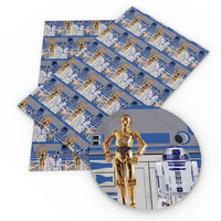 Stars Blue  Faux Leather Sheet #3