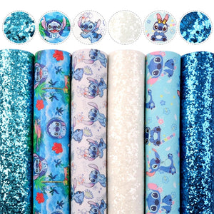 Blue Alien Faux Leather Full Sheet Pack of 6
