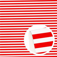 Stripes Red & White Faux Leather Sheet