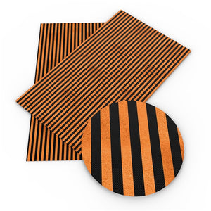 Halloween Stripes Faux Leather Sheet